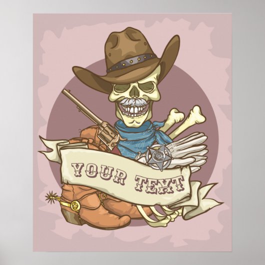 カスタマイズ可能スカル ポスター (正面)