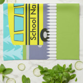 カスタマイズ可能スクールバスの台所タオルをつかまえます キッチンタオル (折り畳み)