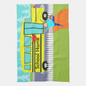 カスタマイズ可能スクールバスの台所タオルをつかまえます キッチンタオル (縦)