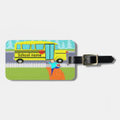 カスタマイズ可能スクールバスの荷物のラベルをつかまえます ラゲッジタグ (正面横)