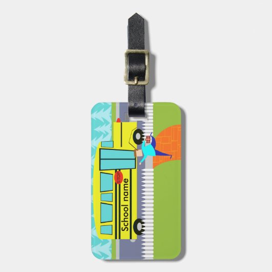 カスタマイズ可能スクールバスの荷物のラベルをつかまえます ラゲッジタグ (正面縦)