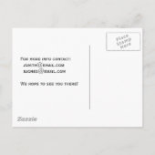 カスタマイズ可能セーブ・ザ・デート案内 案内ポストカード (裏面)