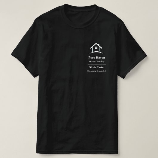 カスタマイズ可能ハウスクリーニングスタッフTシャツ | 編集可能 Tシャツ (デザイン正面)