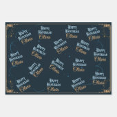 カスタマイズ可能ハッピーハヌッカラッピング紙ギフト ラッピングペーパーシート (正面2)