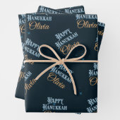 カスタマイズ可能ハッピーハヌッカラッピング紙ギフト ラッピングペーパーシート (インサイチュ)