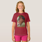カスタマイズ可能ハンサムシャイアー種の馬 Tシャツ (正面フル)