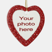 カスタマイズ可能ハート セラミックオーナメント (右)