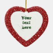 カスタマイズ可能ハート セラミックオーナメント (裏面)