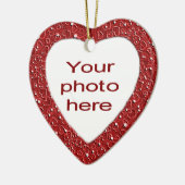 カスタマイズ可能ハート セラミックオーナメント (左)