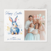 カスタマイズ可能🐇バニーラブイースター シーズンポストカード (正面)