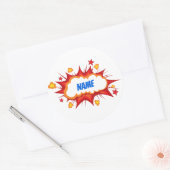 カスタマイズ可能パーソナライズされたな漫画展開 ラウンドシール (封筒)