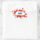 カスタマイズ可能パーソナライズされたな漫画展開 ラウンドシール (バッグ)