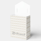 カスタマイズ可能フェイクなブライドメイドレースとハート フェイバーボックス (オープン)