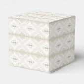 カスタマイズ可能フェイクなブライドメイドレースとハート フェイバーボックス (裏面サイド)