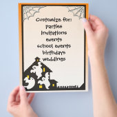 カスタマイズ可能フレンドリーな幽霊ハロウィーンフライヤー チラシ (手)