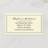 カスタマイズ可能フローラレトロ春の花Primrose 名刺 (裏面)