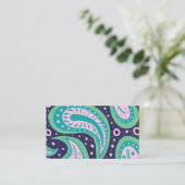 カスタマイズ可能ペイズリー 名刺 (スタンド正面)