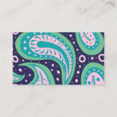 カスタマイズ可能ペイズリー 名刺 (裏面)