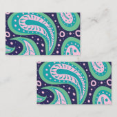 カスタマイズ可能ペイズリー 名刺 (正面/裏面)