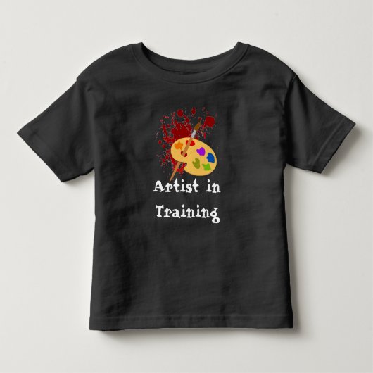 カスタマイズ可能ペインタープリント トドラーTシャツ (正面)