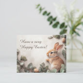 カスタマイズ可能🐇ホッピー復活祭の喜び シーズンポストカード (スタンド正面)