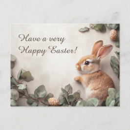 カスタマイズ可能🐇ホッピー復活祭の喜び シーズンポストカード