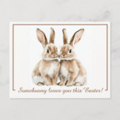 カスタマイズ可能🐇ホッピー復活祭の喜び シーズンポストカード (正面)