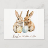 カスタマイズ可能🐇ホッピー復活祭パレード シーズンポストカード (正面)