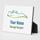 カスタマイズ可能マッサージセラピスト フォトプラーク (側面)