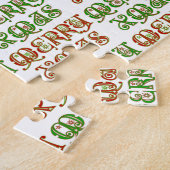 カスタマイズ可能メリークリスマス ジグソーパズル (側面)