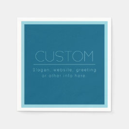 カスタマイズ可能モダン文字 | 海&ロビンエッグブルー スタンダードカクテルナプキン