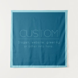 カスタマイズ可能モダン文字 | 海&ロビンエッグブルー タペストリー