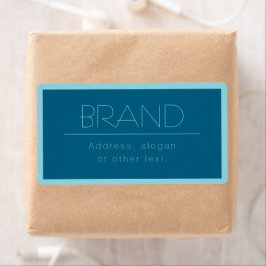 カスタマイズ可能モダン文字 | 海&ロビンエッグブルー ラベル