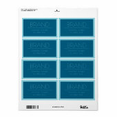 カスタマイズ可能モダン文字 | 海&ロビンエッグブルー ラベル (フルシート)