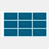 カスタマイズ可能モダン文字 | 海&ロビンエッグブルー ラベル (シート)