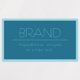 カスタマイズ可能モダン文字 | 海&ロビンエッグブルー ラベル