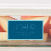 カスタマイズ可能モダン文字 | 海&ロビンエッグブルー ラベル (貼付)