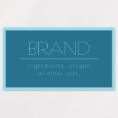 カスタマイズ可能モダン文字 | 海&ロビンエッグブルー ラベル (デザイン1)