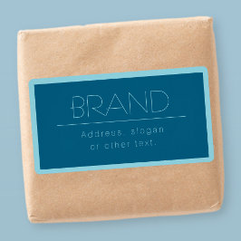 カスタマイズ可能モダン文字 | 海&ロビンエッグブルー ラベル