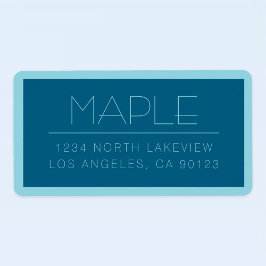 カスタマイズ可能モダン文字 | 海&ロビンエッグブルー ラベル