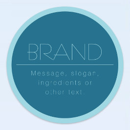 カスタマイズ可能モダン文字 | 海&ロビンエッグブルー ラベル