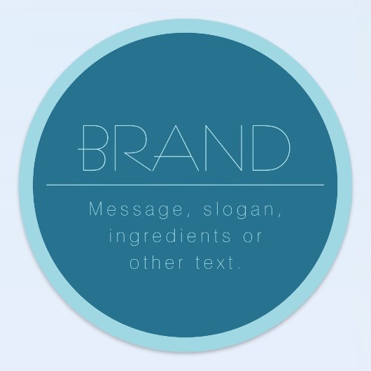 カスタマイズ可能モダン文字 | 海&ロビンエッグブルー ラベル