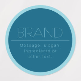 カスタマイズ可能モダン文字 | 海&ロビンエッグブルー ラベル