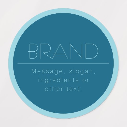 カスタマイズ可能モダン文字 | 海&ロビンエッグブルー ラベル (デザイン3)