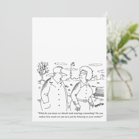 カスタマイズ可能ユーモアのあるな漫画結婚式招待状 招待状 (スタンド正面)