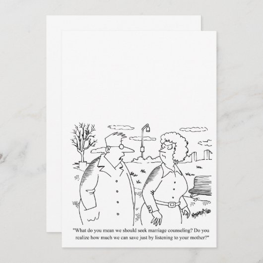 カスタマイズ可能ユーモアのあるな漫画結婚式招待状 招待状 (正面/裏面)