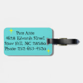 カスタマイズ可能レトロウィンタースキーリゾートラゲッジタグ ラゲッジタグ (裏面横)