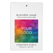 カスタマイズ可能企業のな会社ロゴ ミニクリップボード (裏面)