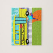 カスタマイズ可能伝染性のスクールバスのパズル ジグソーパズル (縦)