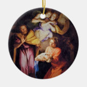 カスタマイズ可能出生 セラミックオーナメント (正面)